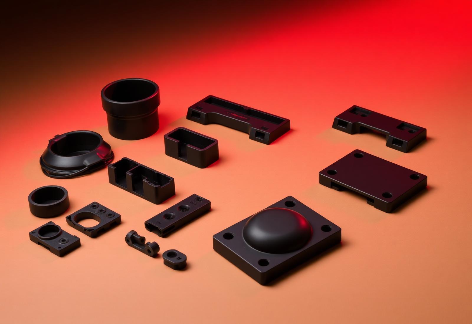 Black thermoset molded parts